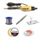 TECHDELIVERS® 6in1 Basic 35W Soldering Iron Kit with 5 Meter Solder Wire, Flux, Stand, Tweezer, Wick 35 Watt TECHDELIVERS® 6in1 Basic 35W Soldering Iron Kit with 5 Meter Solder Wire, Flux, Stand, Tweezer, Wick 35 Watt