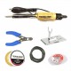 TECHDELIVERS® 35Watt Soldering Iron Flat Tip with Cutter, Stand, Paste, Wire, Wick TECHDELIVERS® 35Watt Soldering Iron Flat Tip with Cutter, Stand, Paste, Wire, Wick