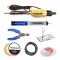 TECHDELIVERS® 35Watt Solder Iron Kit with Desolder PUMP, Cutter, Stand, Paste, Wire, Wick