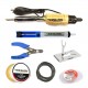 TECHDELIVERS® 35Watt Solder Iron Kit with Desolder PUMP, Cutter, Stand, Paste, Wire, Wick TECHDELIVERS® 35Watt Solder Iron Kit with Desolder PUMP, Cutter, Stand, Paste, Wire, Wick