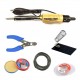 TECHDELIVERS® 35Watt Soldering Iron Flat Tip with Cutter, Stand, Paste, Wire, Wick