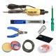 TECHDELIVERS® 35 Watt Soldering Iron Kit with Desolder PUMP, Cutter, Tester, Stand, Paste, Wire, Wick