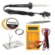 TECHDELIVERS® Solder Iron 60w with Multimeter, Stand, Soldering Wire, Paste, Tweezer 60Watt