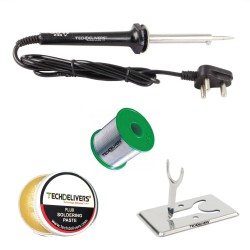 TECHDELIVERS® 60 Watt Soldering Iron Kit, Soldering Wire Reel, Soldering Paste, Stand 60 W Simple TECHDELIVERS® 60 Watt Soldering Iron Kit, Soldering Wire Reel, Soldering Paste, Stand 60 W Simple