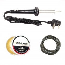 TECHDELIVERS® 60W Soldering Iron Kit 3 in one with Solder Wire and Paste TECHDELIVERS® 60W Soldering Iron Kit 3 in one with Solder Wire and Paste