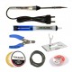 TECHDELIVERS® 60Watt Solder Iron Kit with Desolder PUMP, Cutter, Stand, Paste, Wire, Wick