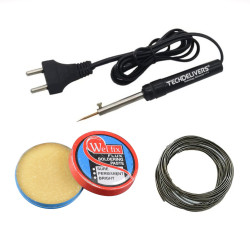 TECHDELIVERS® 8W Soldering Iron Kit 3 in one with Solder Wire and Paste (Pointed Tip) TECHDELIVERS® 8W Soldering Iron Kit 3 in one with Solder Wire and Paste (Pointed Tip)