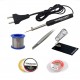 TECHDELIVERS® 8w Soldering Iron Kit with 5 Meter Solder Wire, Flux, Stand, Tweezer, Wick 8Watt Pointed Tip Iron