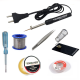 TECHDELIVERS® 8in1 Basic 8W Soldering Iron Kit with Solder Wire Reel, Flux, Stand, Tester, Tweezer, Wick 8Watt Pointed Tip Iron