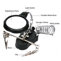 Helping Hand Magnifier LED Light with Soldering Stand Helping Hand Magnifier LED Light with Soldering Stand