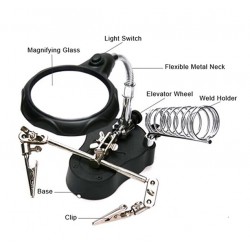 Helping Hand Magnifier LED Light with Soldering Stand Helping Hand Magnifier LED Light with Soldering Stand