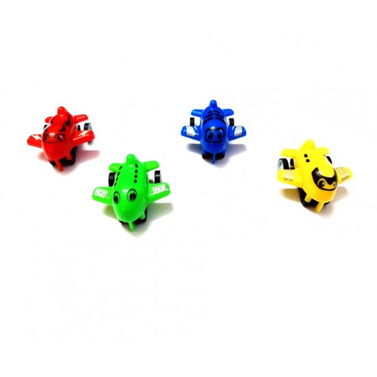 Mini Pull Back Car Toys for Kids Jet Planes Bright Color Speedy Toy for Children Multicolor (Set of 4)