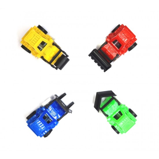 Mini Pull Back Car Toys for Kids Dumper Roller Lifter JCB Toy Speedy Bright Color for Children Multicolor (Set of 4)