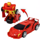 Deformation Robot Car Red Kid Toy Robot Super Convertible Robot with Machine Soldier Car with Music, Light Function 6inch