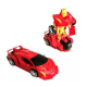 Deformation Robot Car Red Kid Toy Robot Super Convertible Robot with Machine Soldier Car with Music, Light Function 6inch