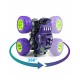 Big size Monster Truck Friction Powered Cars Toys with Front and Rear Suspension with Coil Spring Shock Units for kids - Purple