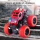 Friction Powered Toys Car Monster Truck with Front and Rear Suspension with Coil Spring Shock Units for kids - Red