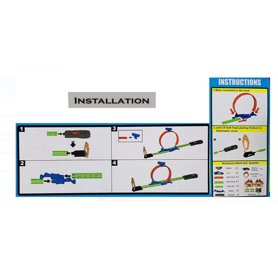 Spin Loop 360 Degree Racing Track Play Set with Launcher and 1 Metal Diecast Stunt Car Toy for Kids Spin Loop 360 Degree Racing Track Play Set with Launcher and 1 Metal Diecast Stunt Car Toy for Kids