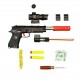 4in1 Mouser Gun 4 in 1 Desert Eagle Pistol Toy Gun (Darts, Water Bombs, Soft Rubber BB, Plastic BB Bullets) 