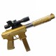 Snipper Guns for Boys With bb bullets 100Pcs Shooting Golden Toy Gun with Laser Light and Bullet Cartridge 39CM Length