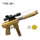 Snipper Guns for Boys With bb bullets 100Pcs Shooting Golden Toy Gun with Laser Light and Bullet Cartridge 39CM Length