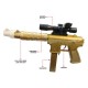 Snipper Guns for Boys With bb bullets 100Pcs Shooting Golden Toy Gun with Laser Light and Bullet Cartridge 39CM Length