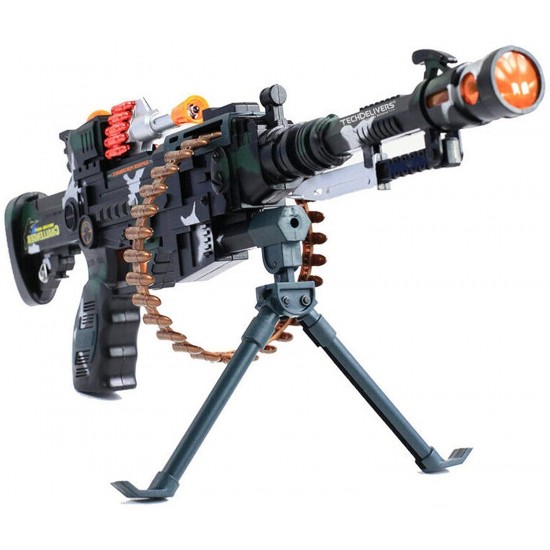 Kids Combat 3 Army Commando Machine Gun Toy Pistol With Sounds and Lights