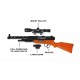 M40 Big Size Sniper Gun with real scope with Laser Riffle Commando Gun Toy Scale 1:1 Length 53Cms