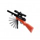 M40 Big Size Sniper Gun with real scope with Laser Riffle Commando Gun Toy Scale 1:1 Length 53Cms