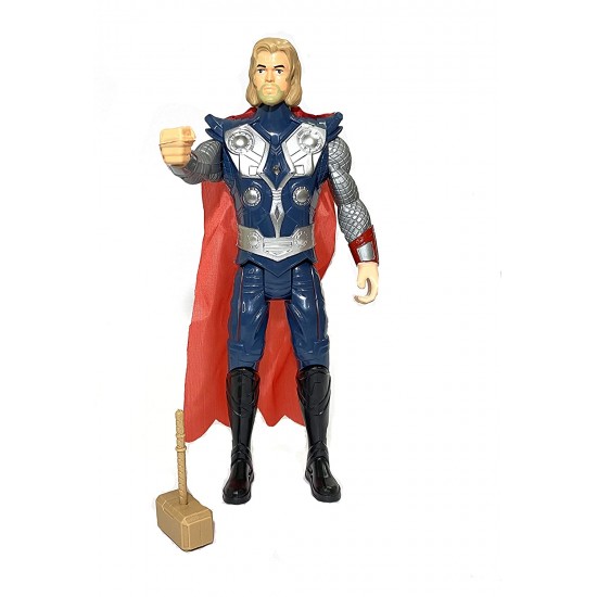 Thor Hammer Action Figure Toy Avengers Endgame Toys Super Power Hero | 6 Inches Height with Light | Movable Parts | Avengers Action Thor Hammer Superheros For Kids