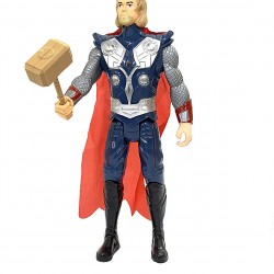 Thor Hammer Action Figure Toy Avengers Endgame Toys Super Power Hero | 6 Inches Height with Light | Movable Parts | Avengers Action Thor Hammer Superheros For Kids